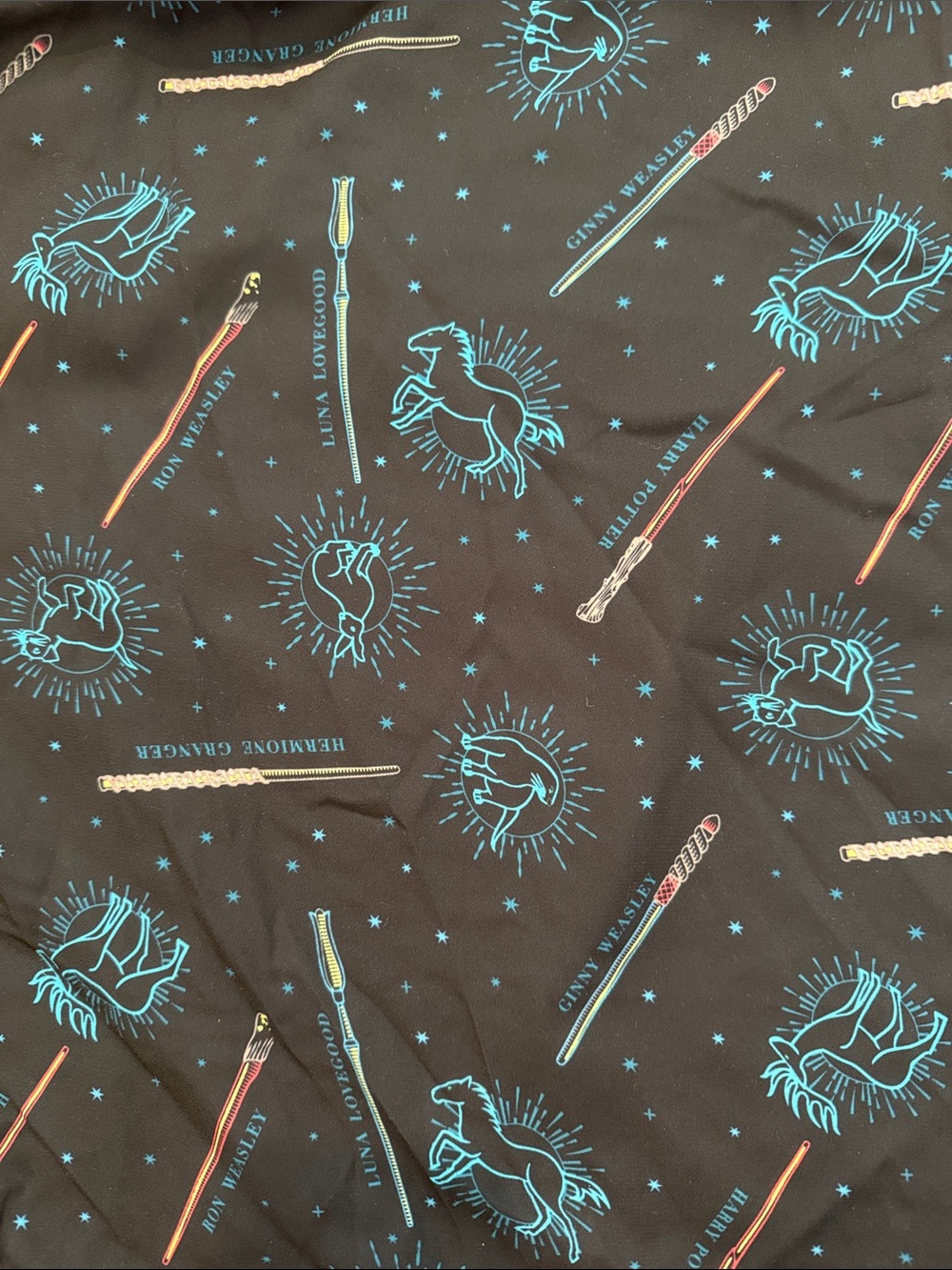 Unique Vintage Harry Potter Patronus Wand Print Dahlia Swing Dress - Picture 7 of 12